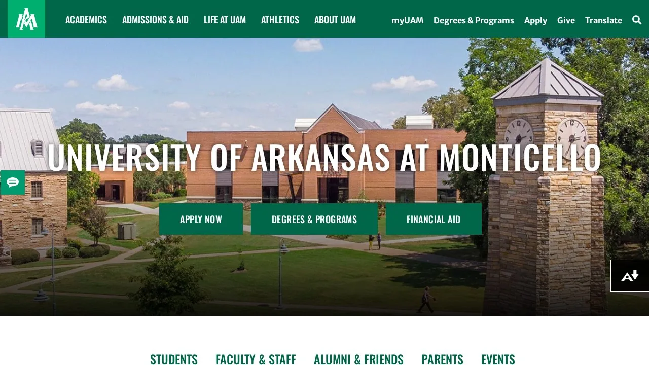 University of Arkansas at Monticello campus