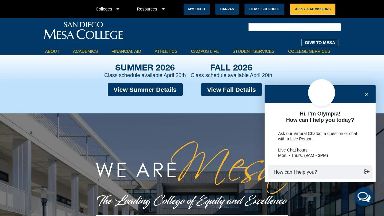 San Diego Mesa College campus