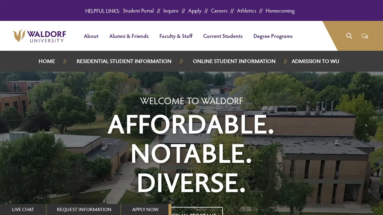 Waldorf University campus