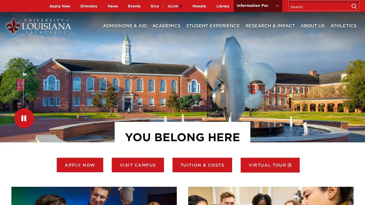 University of Louisiana at Lafayette campus