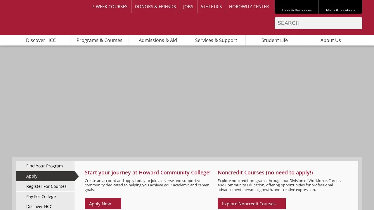 Howard Community College campus