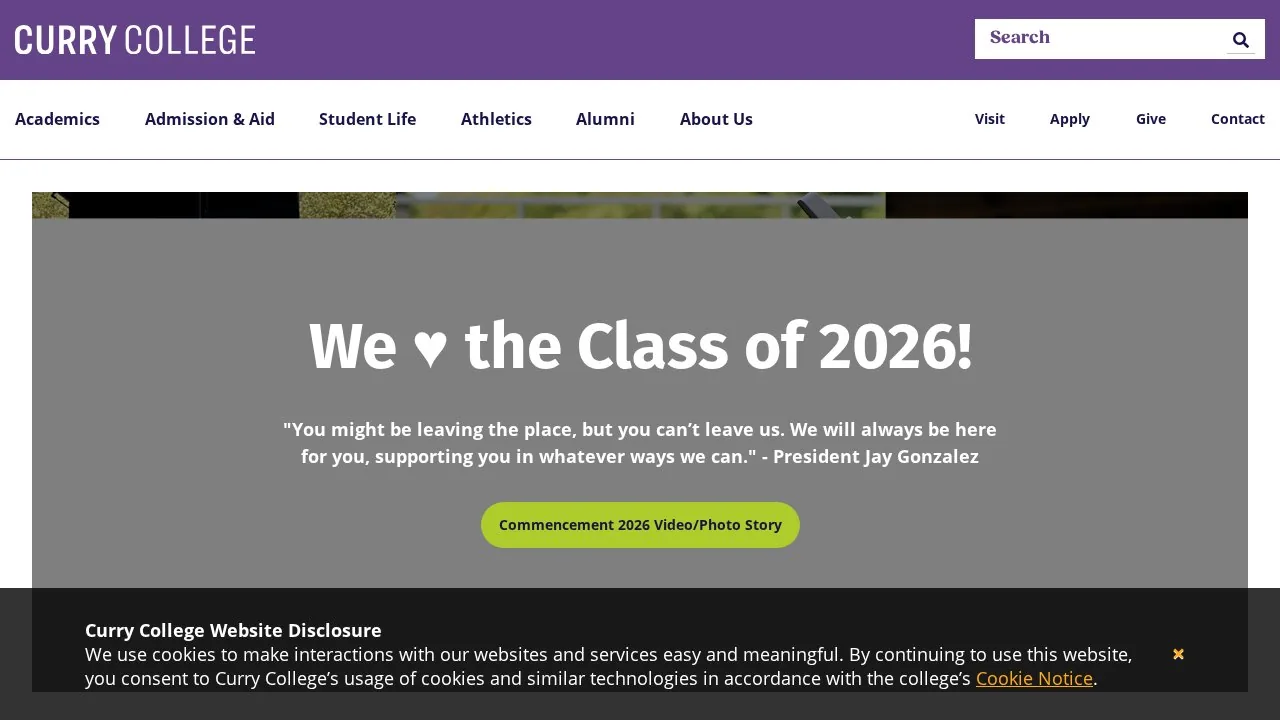 Curry College campus