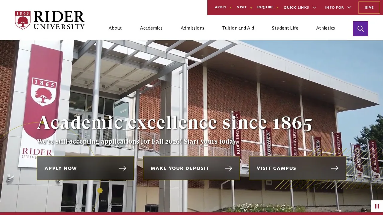 Rider University campus