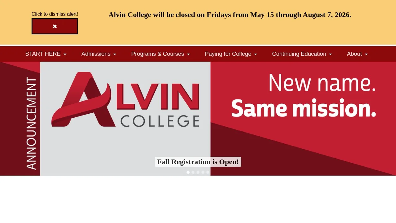 Alvin Community College campus