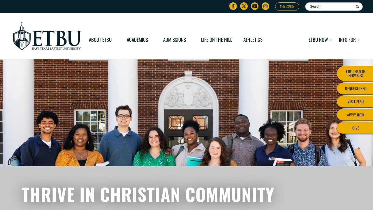 East Texas Baptist University campus