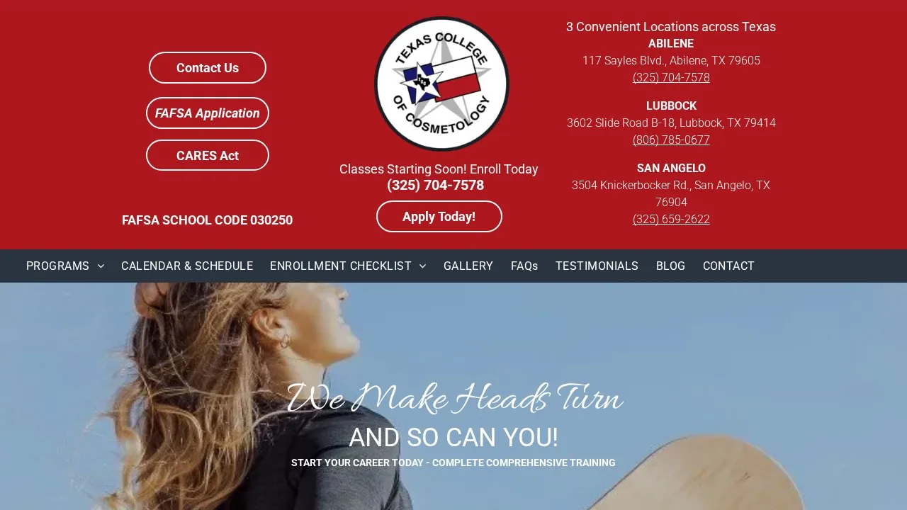 Texas College Of Cosmetology-Abilene campus