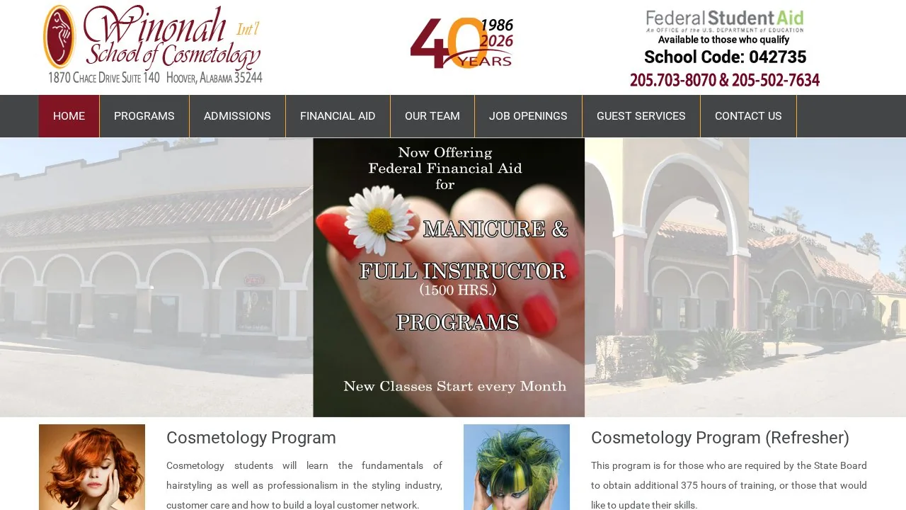 Winonahs International School Of Cosmetology campus